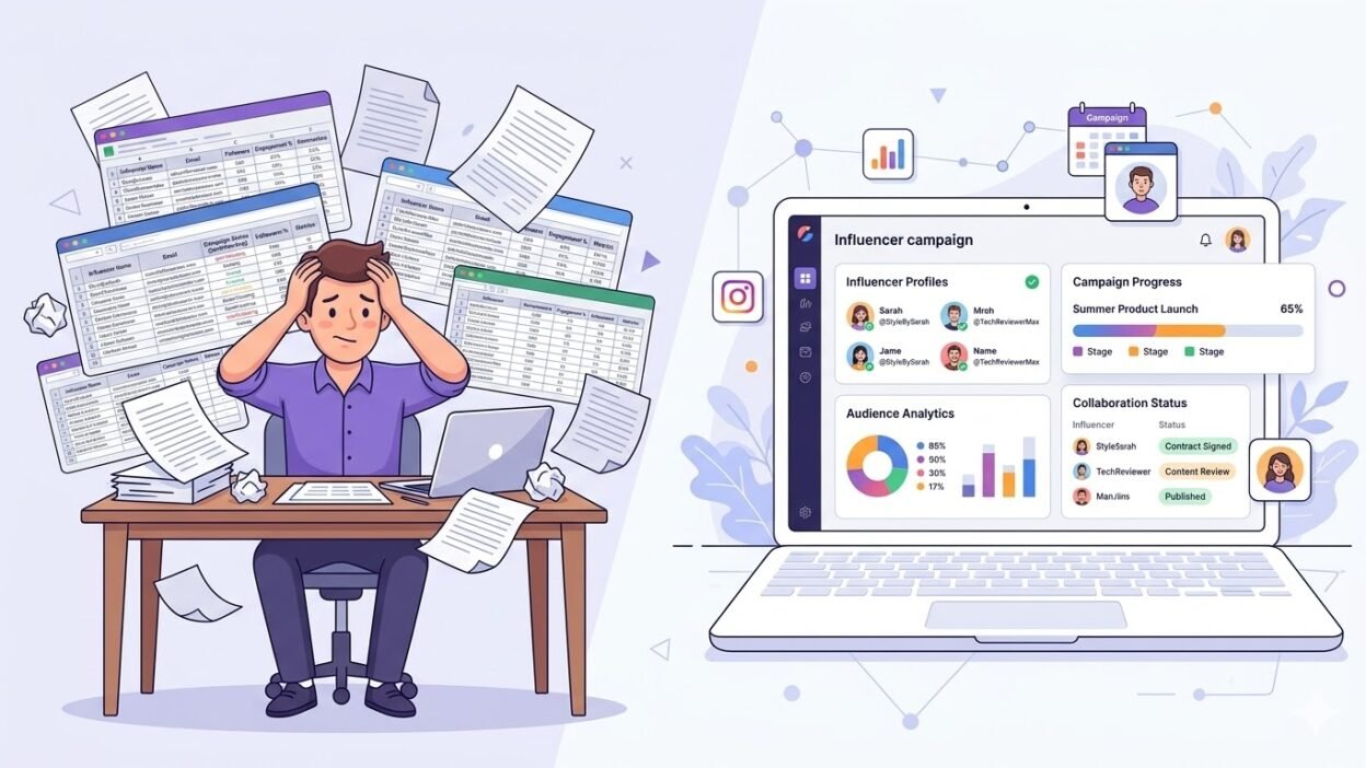 manage influencer campaigns without spreadsheets